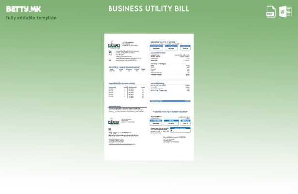 Бизнис сметка за комунални услуги во САД Тексас Мекини
